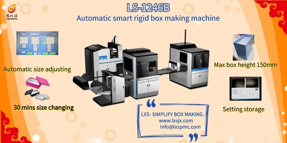 Embaladora de la caja rígida completamente automática para los lazos del cartón/los trajes/las cajas de la ropa