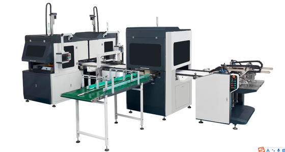Máquina rígida completamente automática inteligente de la fabricación de cajas del BI-canal para la caja de lujo de Cuo de la botella del vino