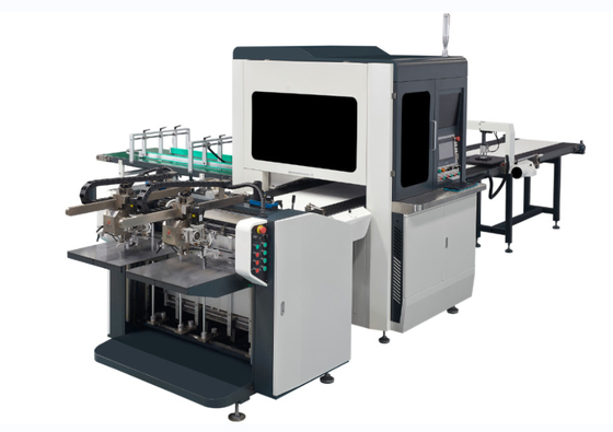 Máquina de posicionamiento visual de cubierta dura de caja rígida totalmente automática e inteligente de dos canales