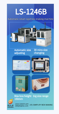 Empaquetado inteligente automático Máquina para fabricar cajas de ropa para zapatos Fabricante de cajas de cartón Sistema de envoltura de cajas para teléfonos