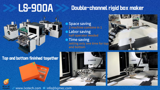 Máquina automática para hacer cajas rígidas de doble servicio para el fabricante de laminados de cartón
