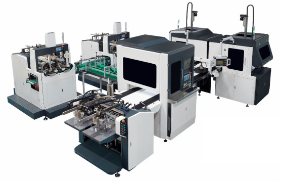 Máquina de formación de cajas rígidas de doble canal de alta velocidad y alta eficiencia totalmente automática 50 pares por minuto