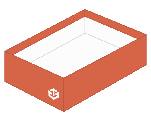 Producto final rígido del proceso de producción de la caja